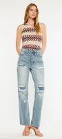 Karine Ultra High Rise 90's Straight Leg Jeans - Official Kancan USA