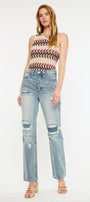 Karine Ultra High Rise 90's Straight Leg Jeans - Official Kancan USA