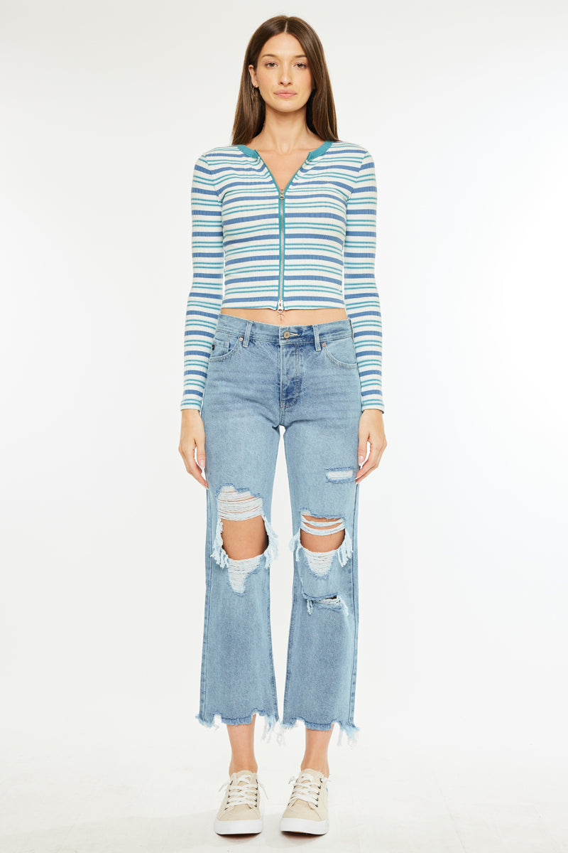 Rania High Rise Straight Leg Jeans - Official Kancan USA