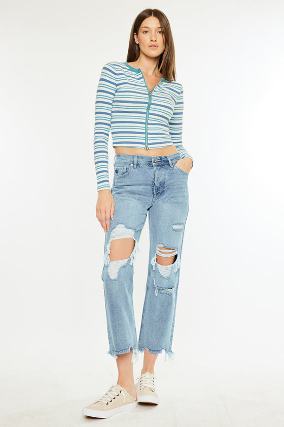 Rania High Rise Straight Leg Jeans - Official Kancan USA