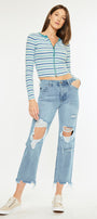 Rania High Rise Straight Leg Jeans - Official Kancan USA