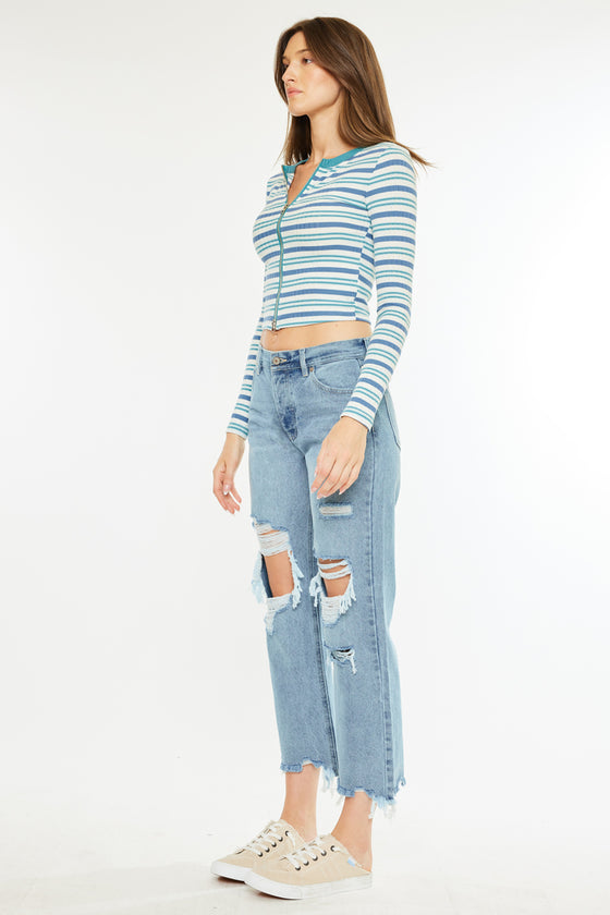 Rania High Rise Straight Leg Jeans - Official Kancan USA