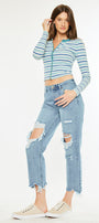 Rania High Rise Straight Leg Jeans - Official Kancan USA
