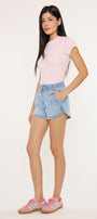 Reed High Rise Ruffle Hem Shorts - Official Kancan USA
