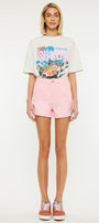 Reene High Rise Ruffle Hem Shorts - Official Kancan USA