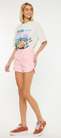 Reene High Rise Ruffle Hem Shorts - Official Kancan USA