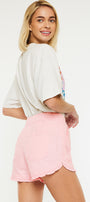 Reene High Rise Ruffle Hem Shorts - Official Kancan USA