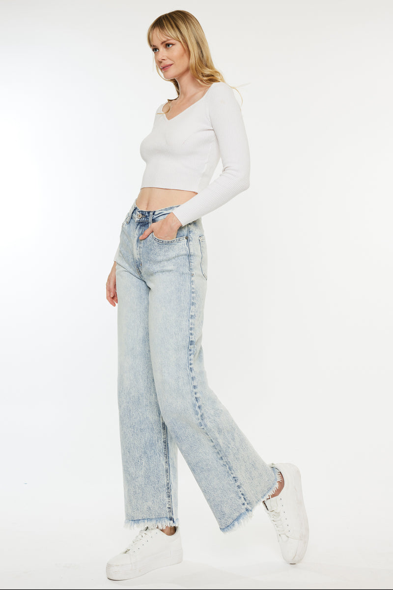 Colbie High Rise Wide Leg Jeans - Official Kancan USA