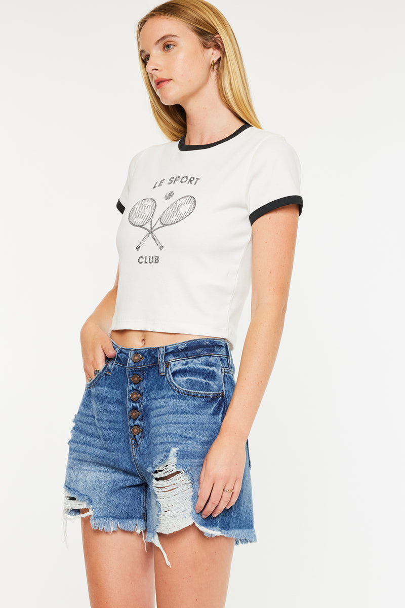 Sheila High Rise Mom Shorts – Kancan USA