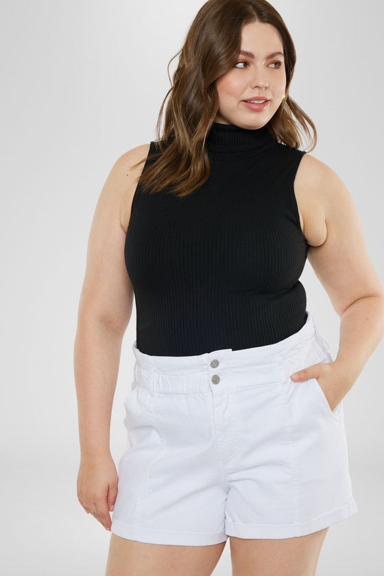 Soledad High Rise Paperbag Shorts (Plus Size) - Official Kancan USA
