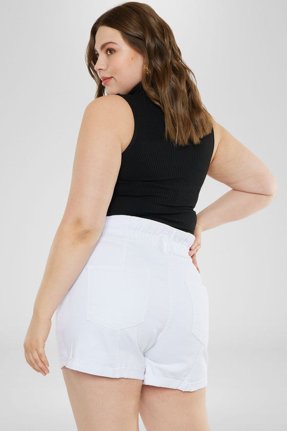 Soledad High Rise Paperbag Shorts (Plus Size) - Official Kancan USA