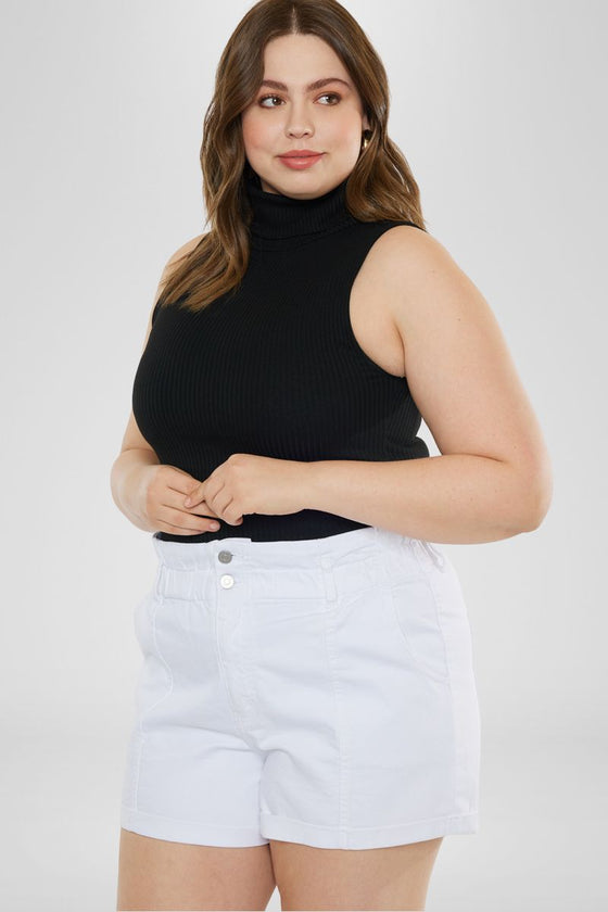 Soledad High Rise Paperbag Shorts (Plus Size) - Official Kancan USA