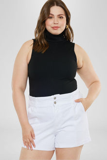  Soledad High Rise Paperbag Shorts (Plus Size) - Official Kancan USA