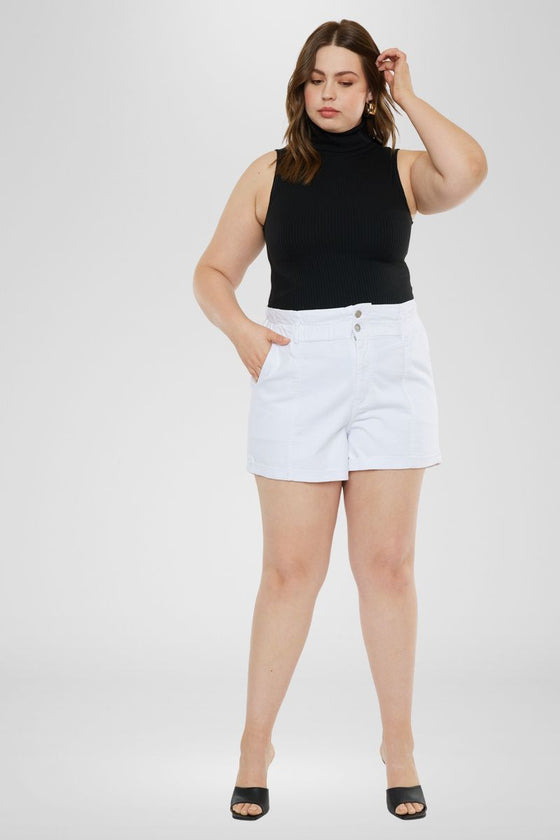 Soledad High Rise Paperbag Shorts (Plus Size) - Official Kancan USA