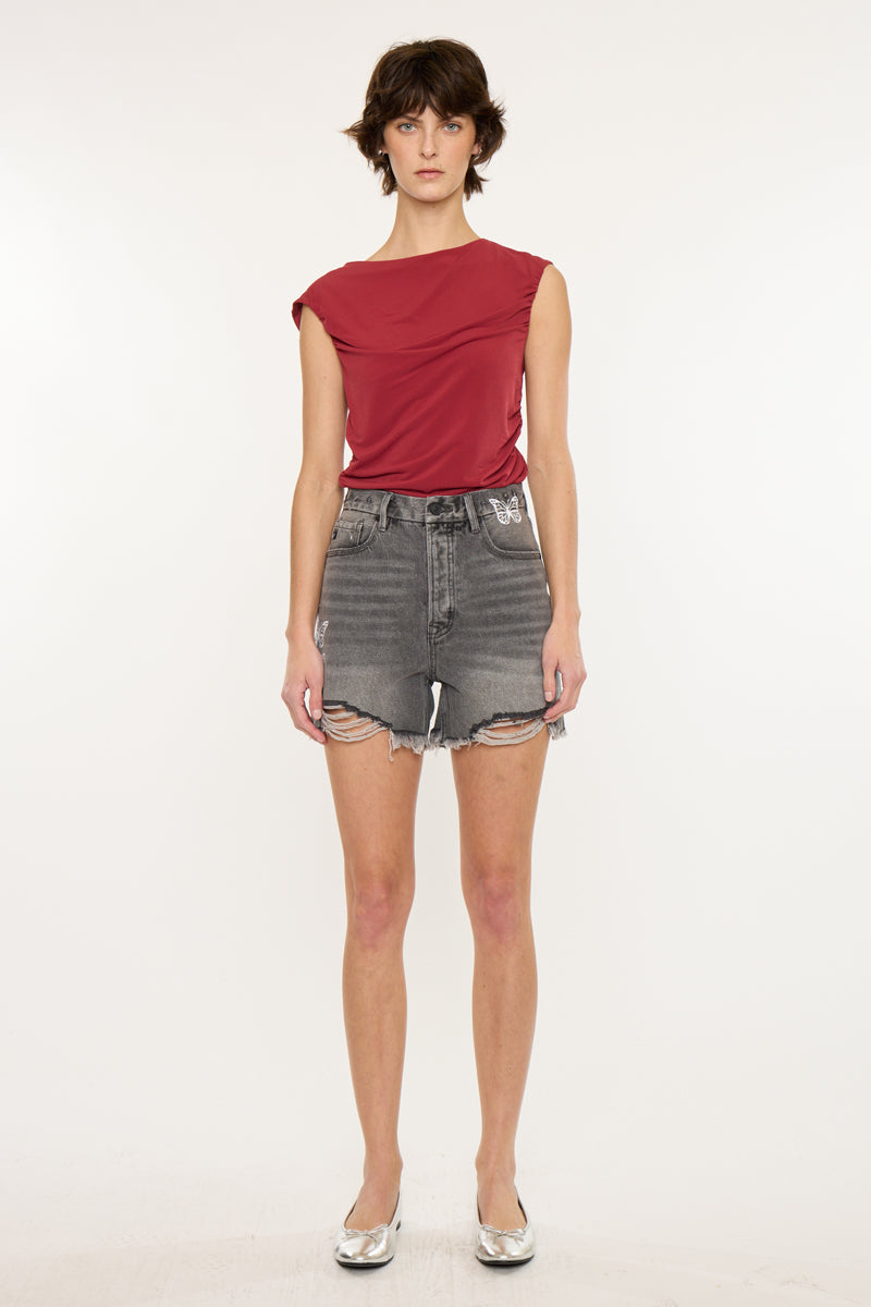 Ariya Ultra High Rise 90's Boyfriend Shorts - Official Kancan USA