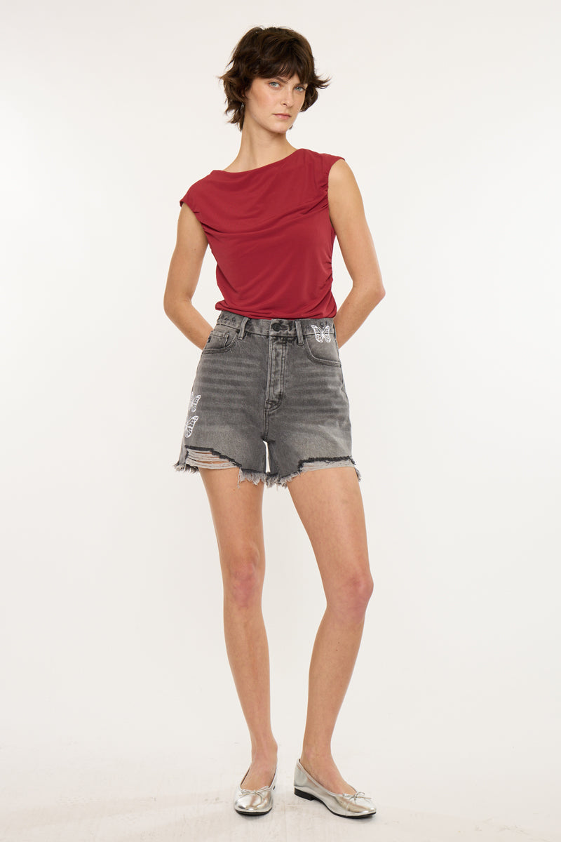 Ariya Ultra High Rise 90's Boyfriend Shorts – Kancan USA