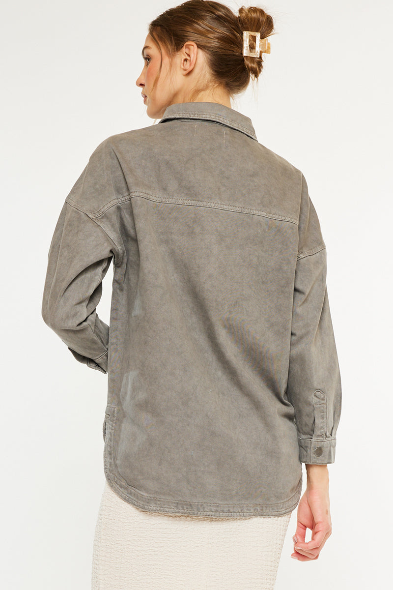 きゃん Claire Oversized Shirt Jacket – Kancan USA