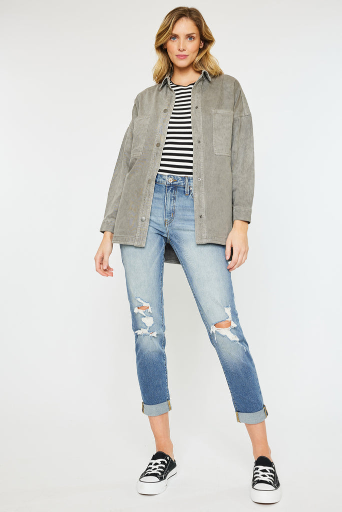 Oversized shirt jacket online