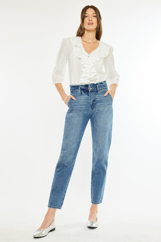 Enya Paperbag Mom Jeans - Official Kancan USA