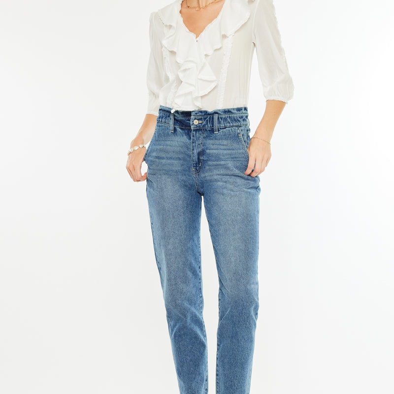 Enya Paperbag Mom Jeans - Official Kancan USA