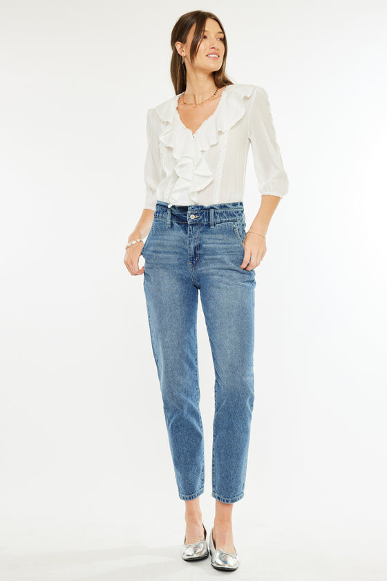 Enya Paperbag Mom Jeans - Official Kancan USA
