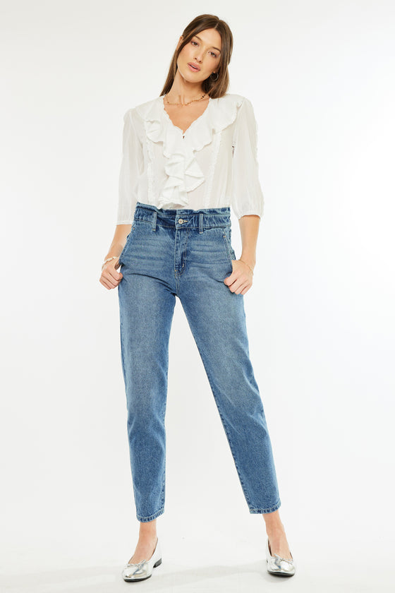 Enya Paperbag Mom Jeans - Official Kancan USA