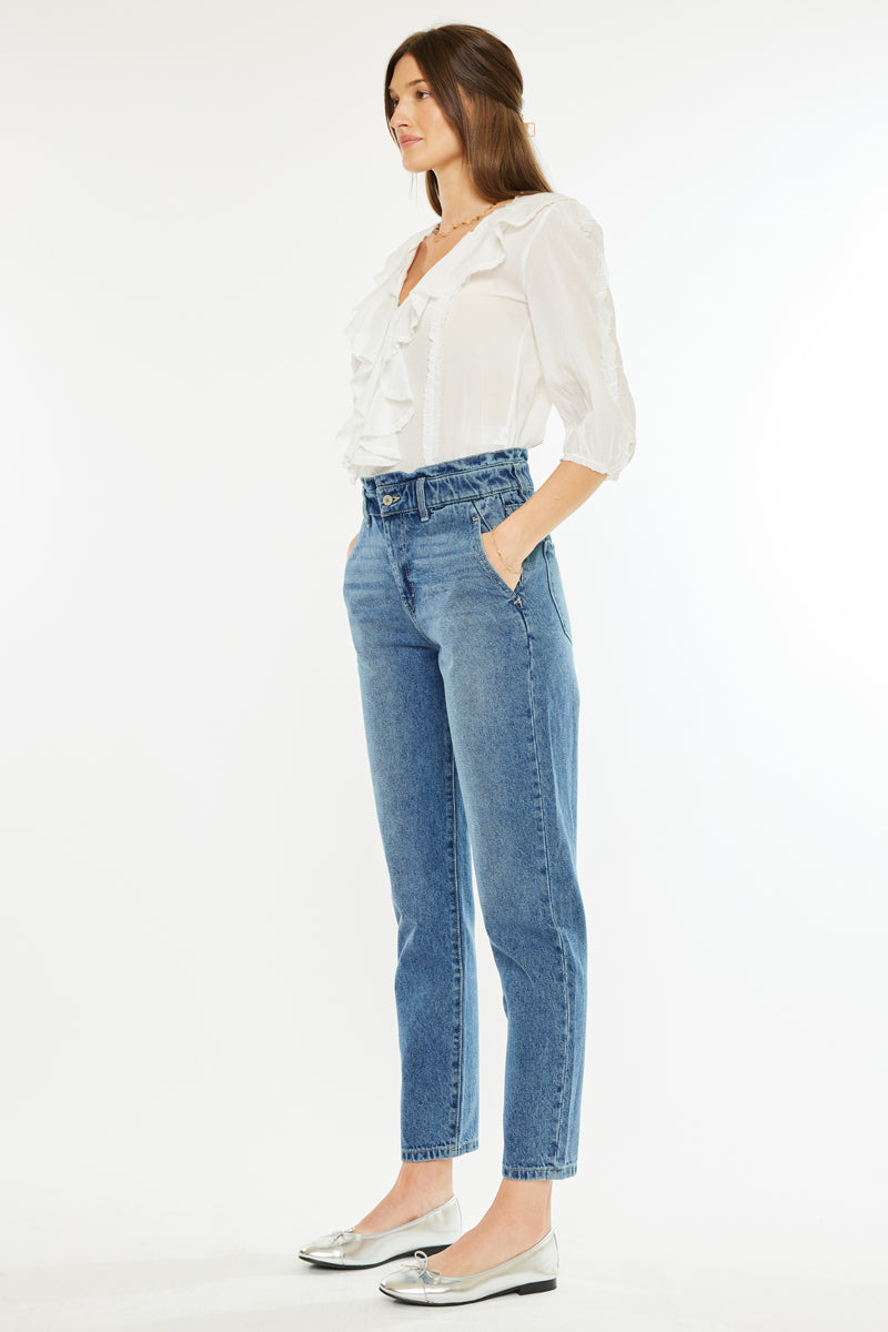 Enya Paperbag Mom Jeans - Official Kancan USA