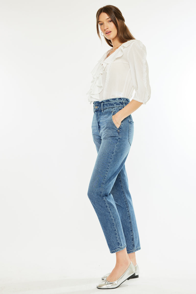 Enya Paperbag Mom Jeans - Official Kancan USA