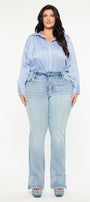 Doreen Mid Rise Y2K Bootcut Jeans (Plus Size) - Official Kancan USA