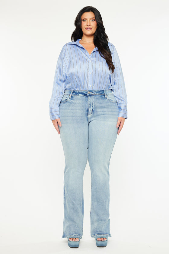 Doreen Mid Rise Y2K Bootcut Jeans (Plus Size) - Official Kancan USA