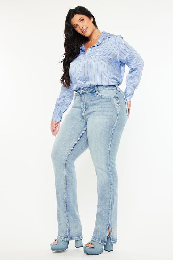 Doreen Mid Rise Y2K Bootcut Jeans (Plus Size) - Official Kancan USA