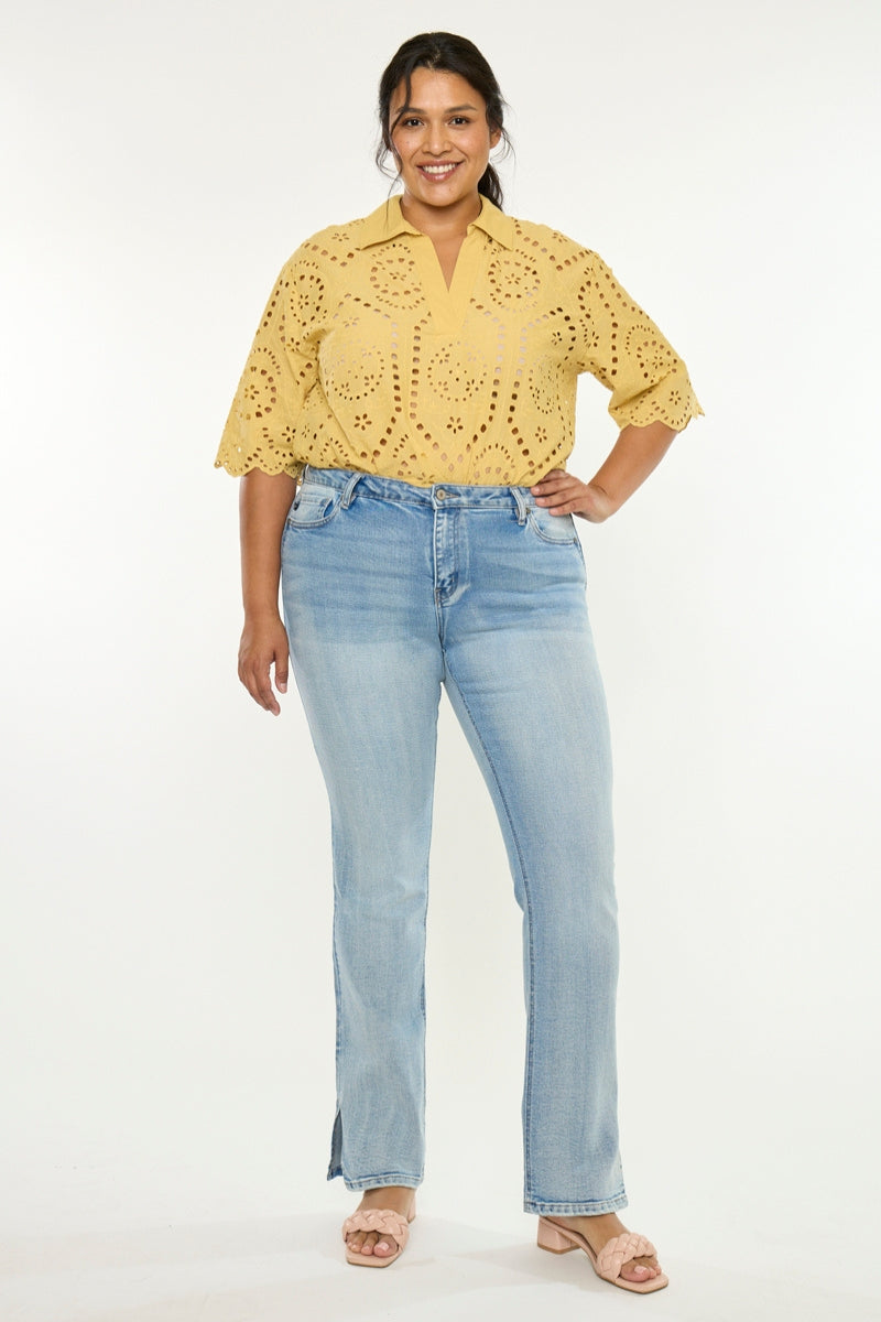 Doreen Mid Rise Y2K Bootcut (Plus Size) - Official Kancan USA