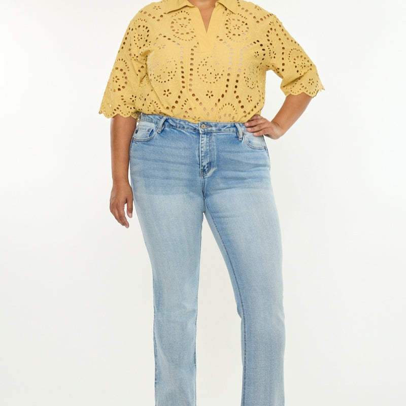 Doreen Mid Rise Y2K Bootcut (Plus Size) - Official Kancan USA