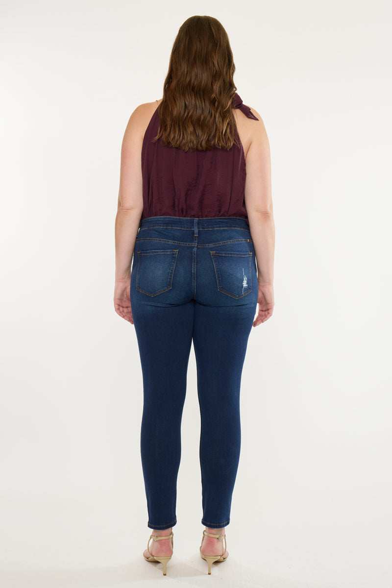 Jennifer Mid Rise Super Skinny Jeans (Plus Size)