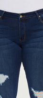 Jennifer Mid Rise Super Skinny Jeans (Plus Size) - Official Kancan USA