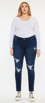Jennifer Mid Rise Super Skinny Jeans (Plus Size) - Official Kancan USA