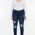 Jennifer Mid Rise Super Skinny Jeans (Plus Size) - Official Kancan USA