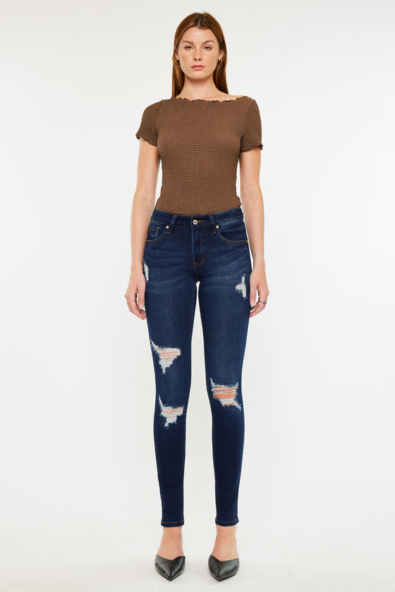 Saskia Mid Rise Super Skinny Jeans - Official Kancan USA