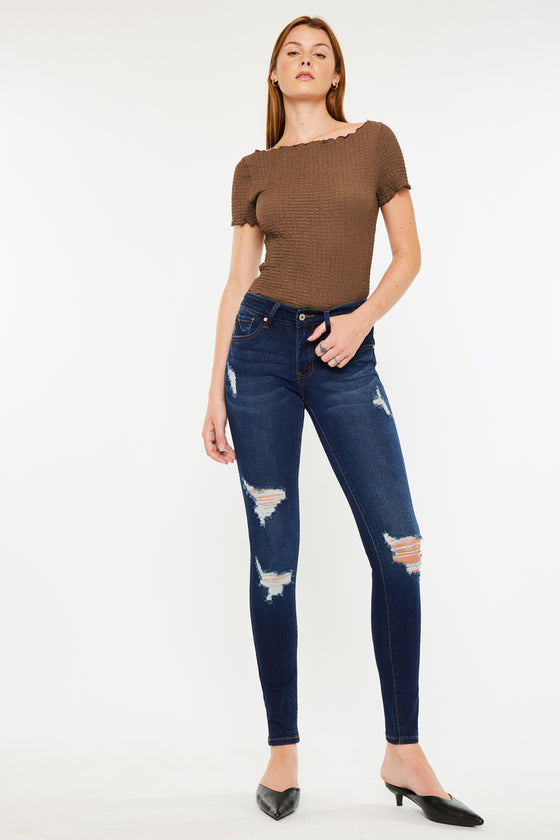 Saskia Mid Rise Super Skinny Jeans - Official Kancan USA