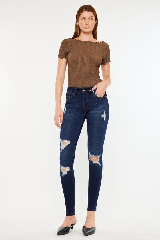 Saskia Mid Rise Super Skinny Jeans - Official Kancan USA