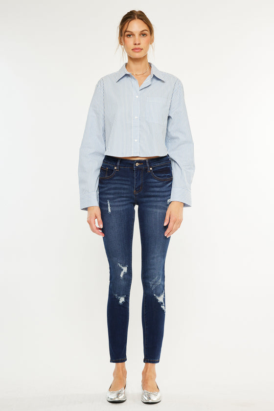 Saskia Mid Rise Super Skinny Jeans - Official Kancan USA