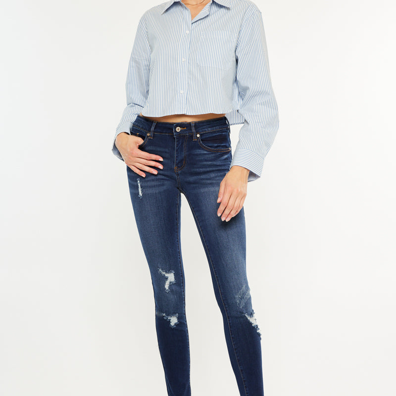Saskia Mid Rise Super Skinny Jeans - Official Kancan USA