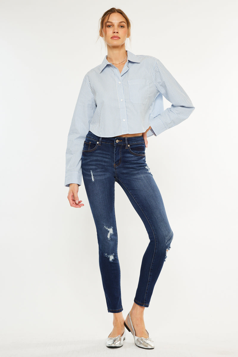 Saskia Mid Rise Super Skinny Jeans - Official Kancan USA