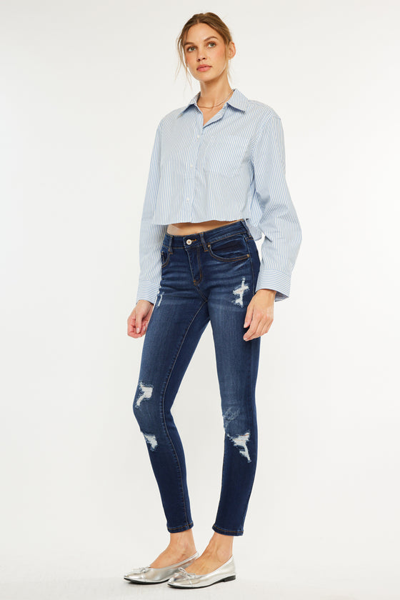 Saskia Mid Rise Super Skinny Jeans - Official Kancan USA