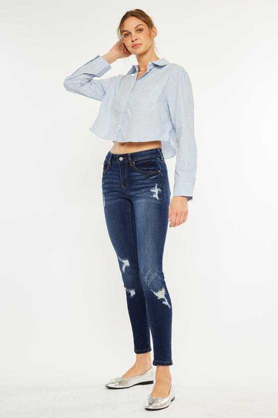 Saskia Mid Rise Super Skinny Jeans - Official Kancan USA