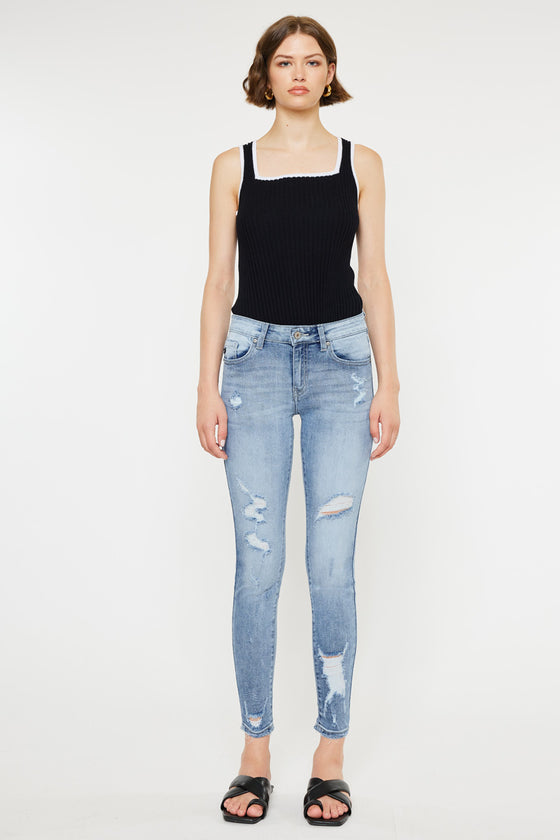 Eden Mid Rise Ankle Skinny Jeans - Official Kancan USA