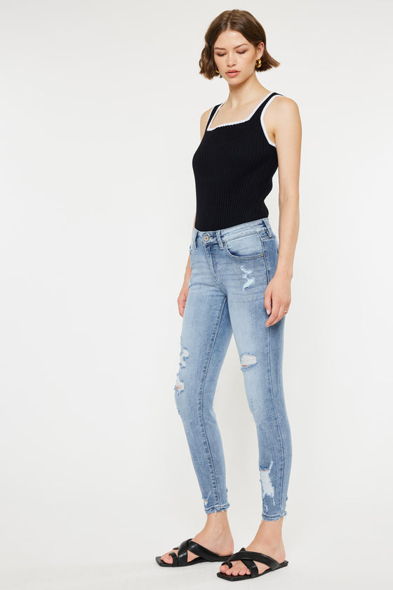 Eden Mid Rise Ankle Skinny Jeans - Official Kancan USA