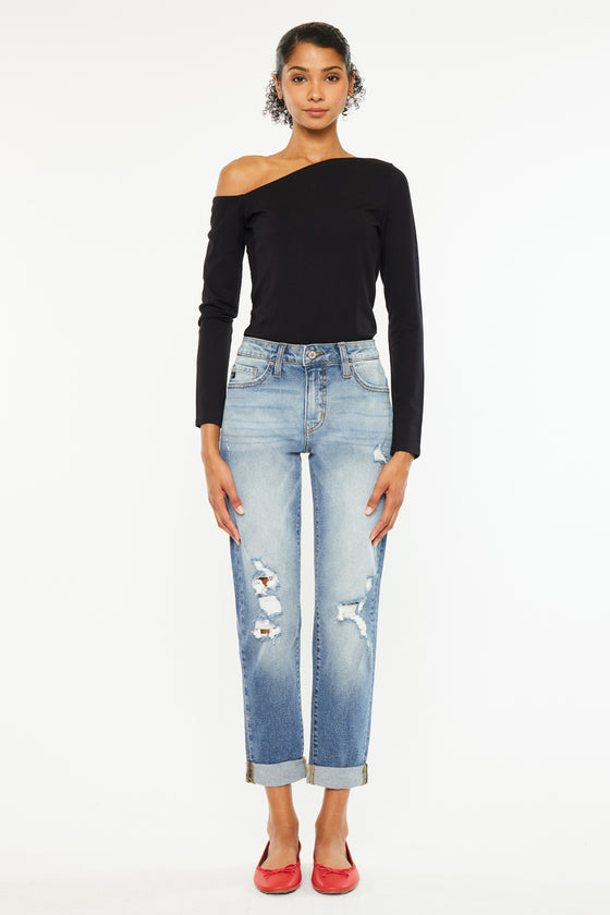 Euphoria High Rise Boyfriend Jeans - Official Kancan USA