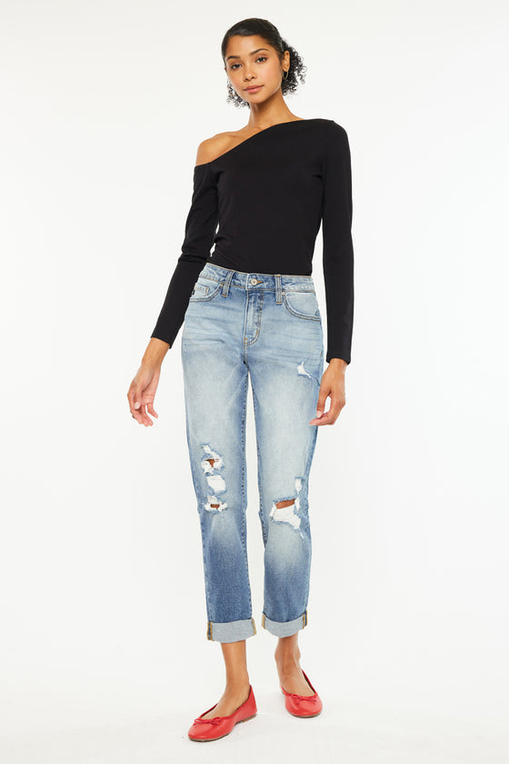Euphoria High Rise Boyfriend Jeans - Official Kancan USA