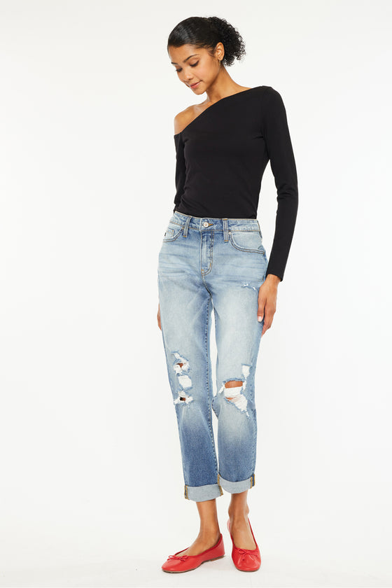 Euphoria High Rise Boyfriend Jeans - Official Kancan USA